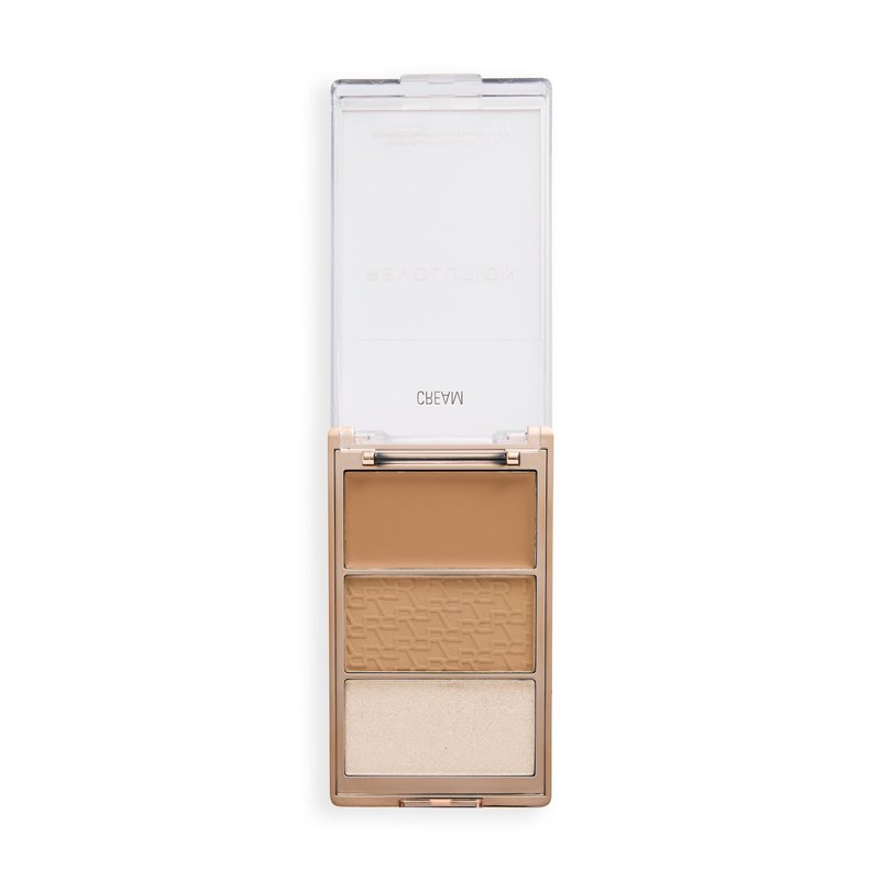 Revolution, Bronze Icon Palette, Cream, Matte, & Shimmer Bronzer Trio for Buildable Glow, Infused with Hyaluronic Acid, Vegan & Cruelty-Free, Divine Fair, 0.09 oz