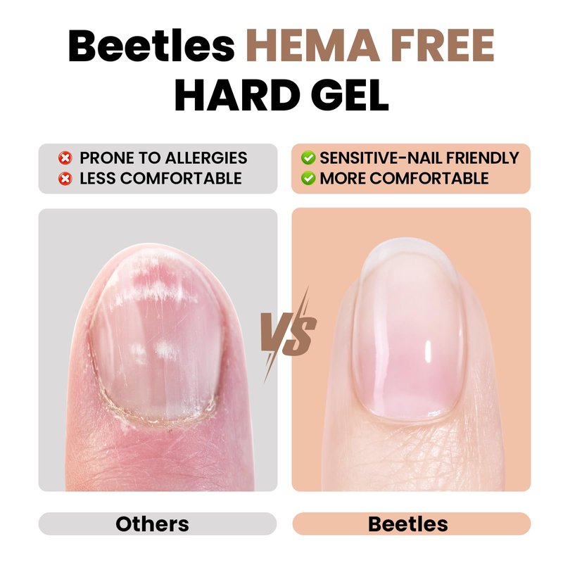 Beetles HEMA-Free Hard Gel Set-Chestnut Breeze 4 Colors Nude Beige Light Brown,9 in 1 Nail Extension,Sculpting,Building Apex for Salon Pros,Brown Builder Nails Gel,UV & LED Lamp Needed