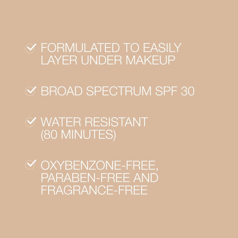 Neutrogena Purescreen+ Tinted Sunscreen for Face SPF 30, Broad Spectrum Mineral Sunscreen with Zinc Oxide & Vitamin E, Water Resistant, Fragrance Free, Light, 1.1 fl oz