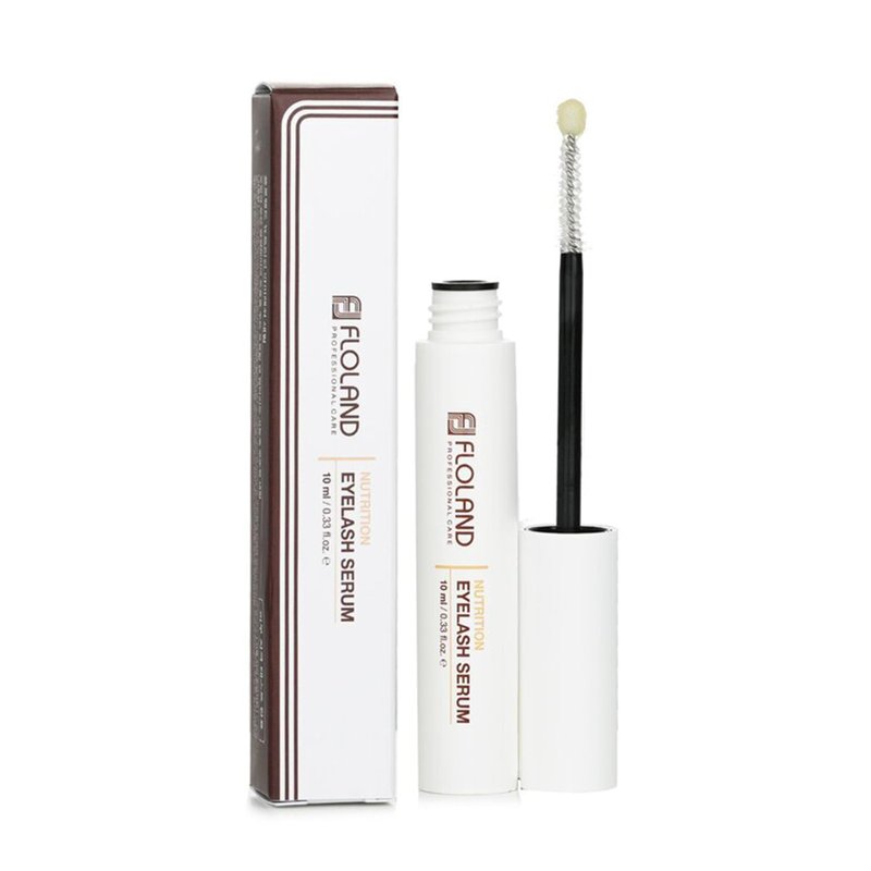 Floland Nutrition Peptide Eyelash Serum, 5% Peptide Lash Formula for Fuller, Longer-Looking Lashes, Lightweight Lash Essence for Eyelashes & Brows, 0.33 fl oz