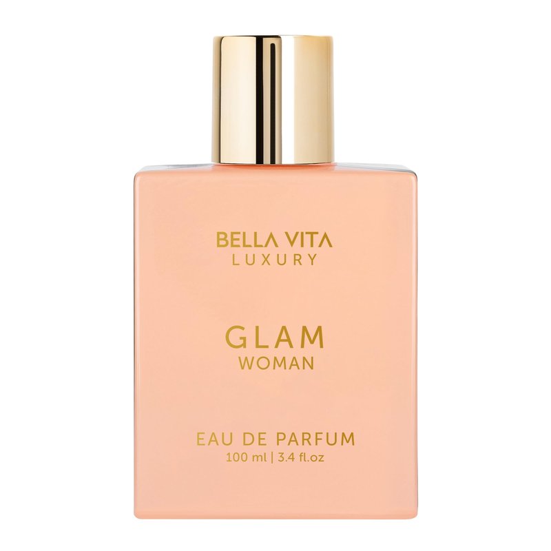 Bellavita Luxury Glam Eau de Parfum | 100 ml (3.4 fl.oz.) | Perfume for Women | White Floral, African Orange, Jasmine, and Patchouli Notes | Long Lasting Fragrance | Mother's Day present