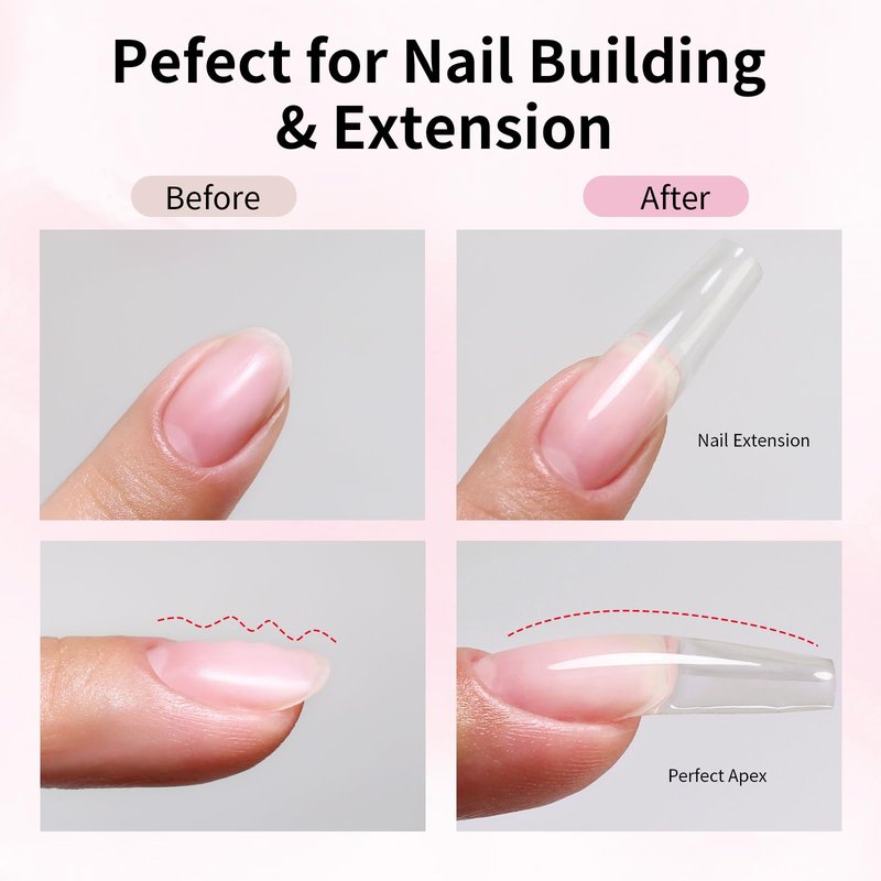 Imtiti Builder Gel Nail, 3 in 1 Gel for Extension,Strong, UV LED Lamp Cure Required,Nails for Home DIY Professional Nail Salon(Clear-15g)