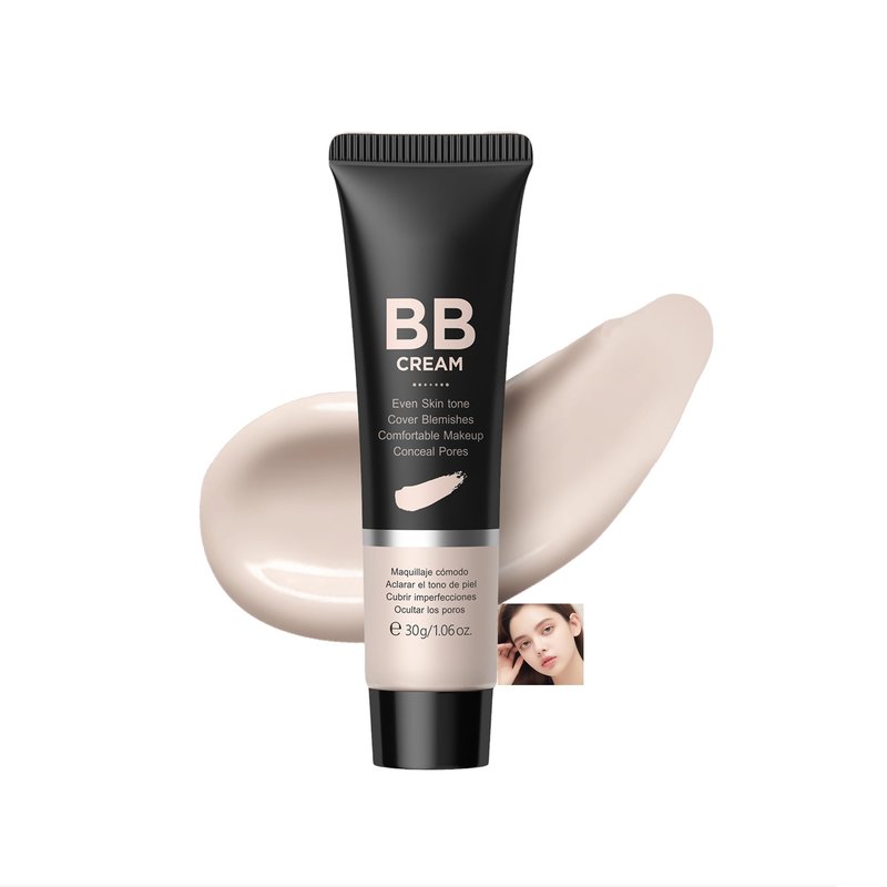 MIESCHER Hydrating BB Cream, Full-Coverage Foundation & Concealer Face Moisturizer for Women Beauty Skin, Even Skin Tone, Oil Control & Cover Flaws, Natural Finish for All Skin Types (Off-White 110)