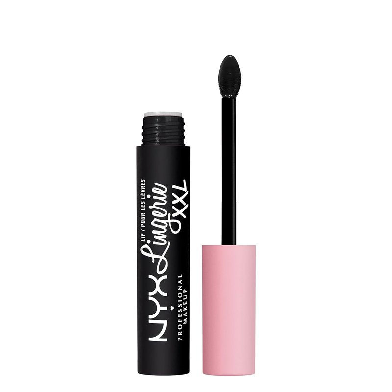 NYX PROFESSIONAL MAKEUP Lip Lingerie XXL Matte Liquid Lipstick - Naughty Noir | Bold Black Shade