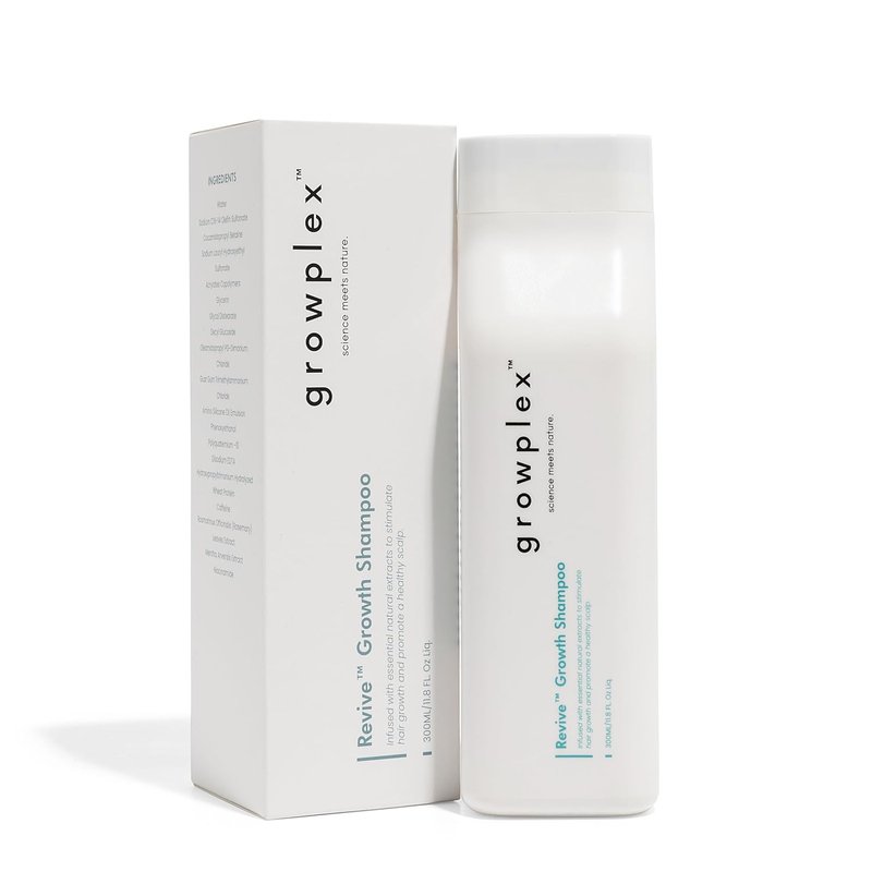 Growplex Revive Hair Strengthening Shampoo - Biotin, Caffeine & Rosemary for Thicker Hair - 250ml