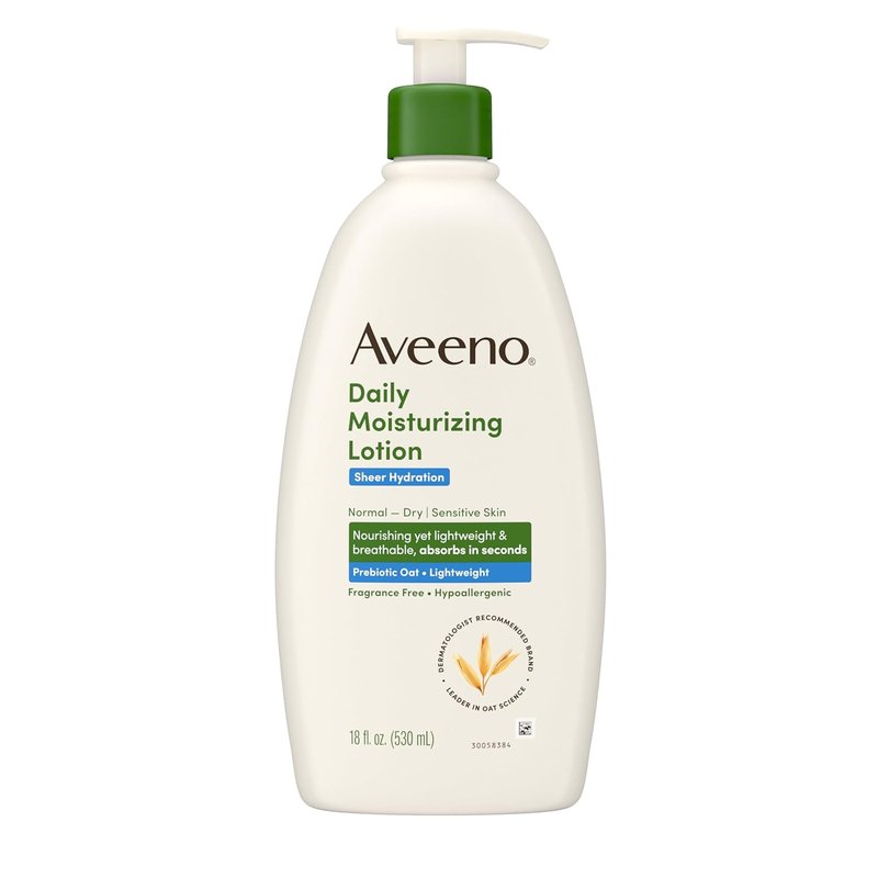 Aveeno Sheer Hydration Daily Moisturizing Lotion - Fragrance-Free, Lightweight & Fast-Absorbing, 18 fl. oz