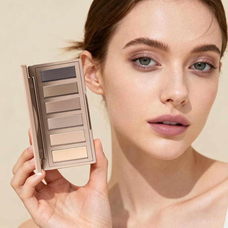 KYDA Mini Eyeshadow Palette - 6 Colors of High Pigment Neutral Nudes | All Matte Eye Makeup Gift for Women