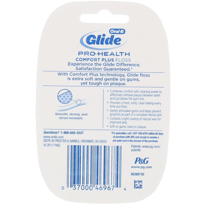 Oral B Glide Comfort Plus Dental Floss Mint 43.7 Yd