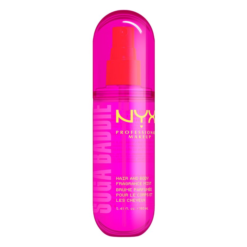 NYX PROFESSIONAL MAKEUP Fat Oil Fragrance Mist Perfume, Suga Baddie Vanilla & Whipped Cream Scent, Long Lasting Hair & Body Spray with Musk, Vegan & Cruelty Free, Large 5.4 fl oz