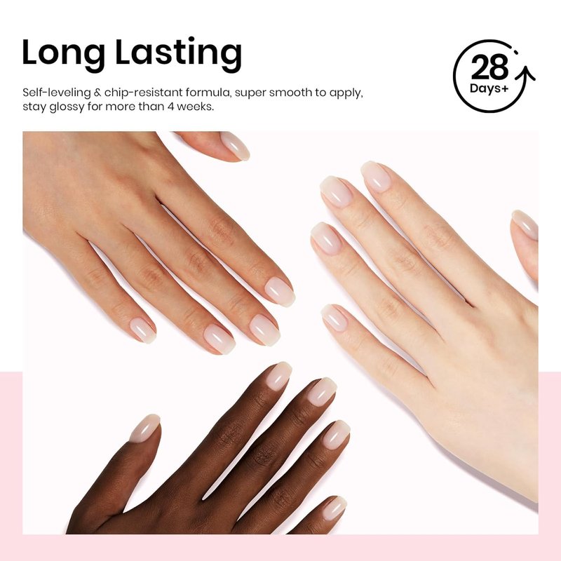 Beetles Milky White Gel Nail Polish - 15ml Sheer Translucent Neutral Jelly Base for DIY Manicure | Perfect for French Nail Art