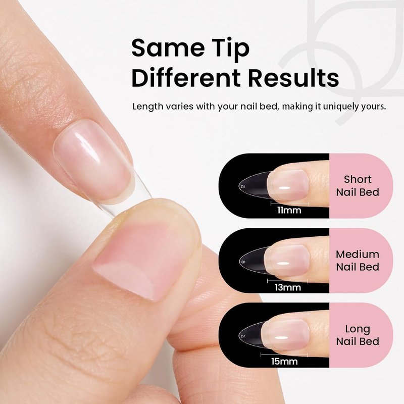 Beetles Gel Nail Kit - Medium Almond Tips with Dehydrator & Primer | 576 Pcs Easy DIY Nail Extension Set
