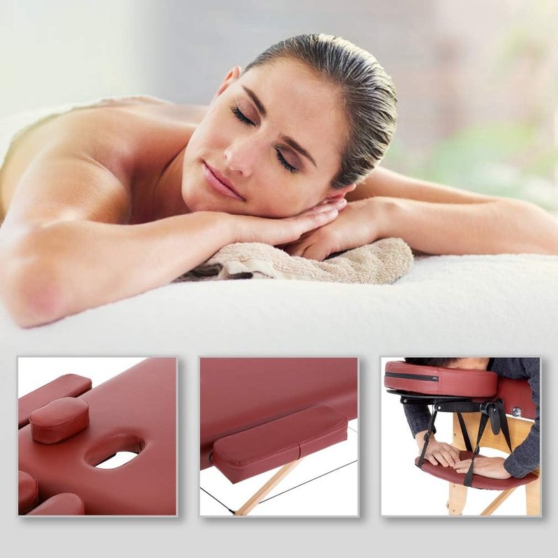 BestMassage Massage Bed Portable Massage Table 24 inch Wide Lash Bed Height Adjustable 2 Folding Spa Table with Non-Woven Bag for Spa Footmassage Facial CareSpa Tattoo