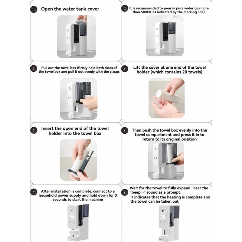 Disposable Face Towel hot face towel, Towels for Disposable Face Towel Warmer Dispenser for Dressing Tables and Bathrooms