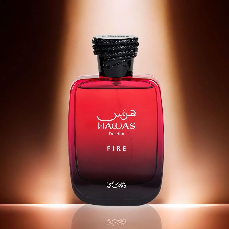 Rasasi Hawas Fire Eau De Parfum Spray - Bold Arabian Perfume for Men | 100ML (3.4 Oz) - Captures Masculine Elegance