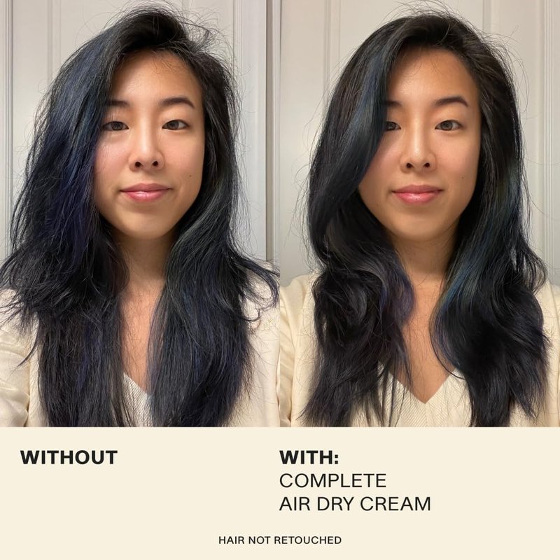 JVN No Heat Air Dry Cream - Hair Smoothing Curl & Wave Enhancer | 5 Fl Oz, Silicone-Free