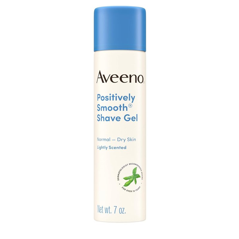 Aveeno Shave Gel - Positively Smooth Moisturizing Formula with Soy, Aloe & Vitamin E | 7 oz, 6 Pack