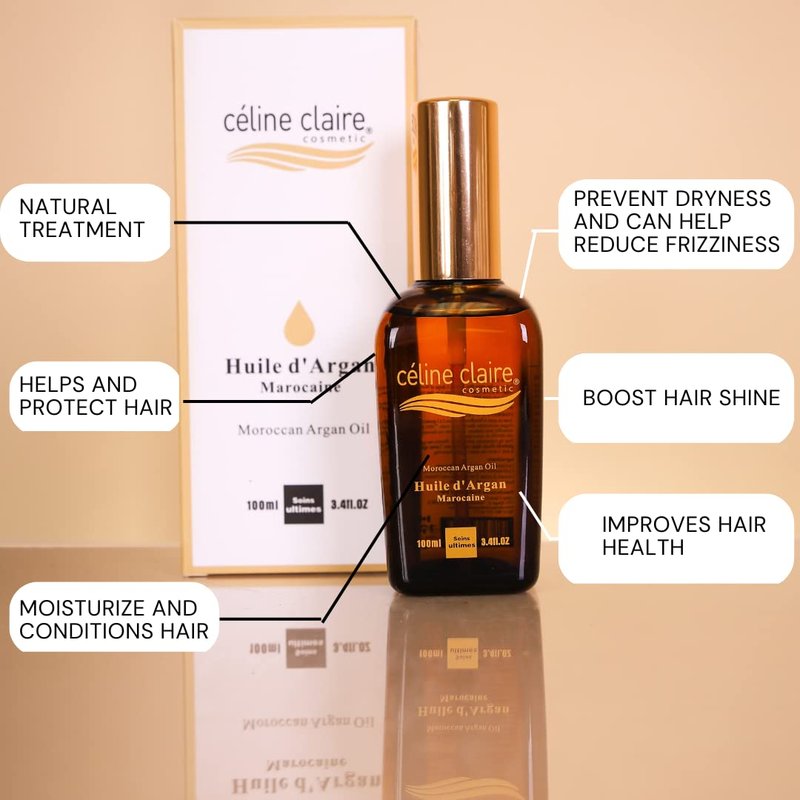 Celine Claire Moroccan Argan Oil - Nourishing Hair & Skin Treatment | 100ml