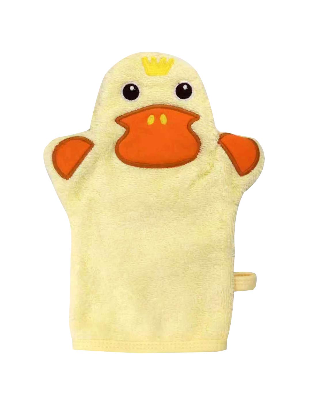 JN&LULU Baby Organics Bath Mitt Toddlers Bath Cotton and Soft Scrub Bathing Loofah Baby Shower Gifts (Duck)