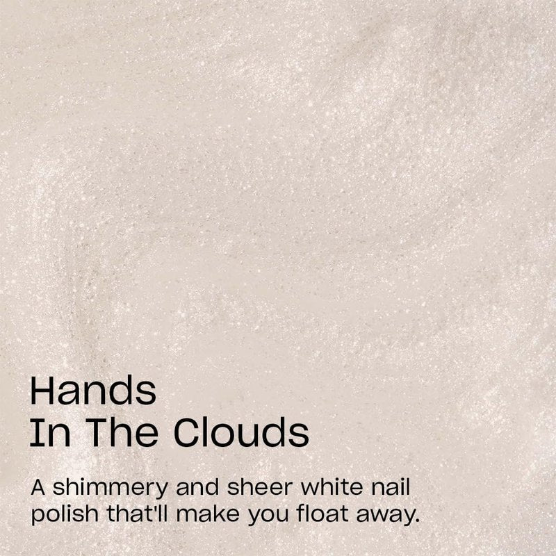 OPI Nail Lacquer Hands In The Clouds | Sheer Pastel White Shimmer Chip Resistant Nail Polish | OPI'm Dreaming Collection