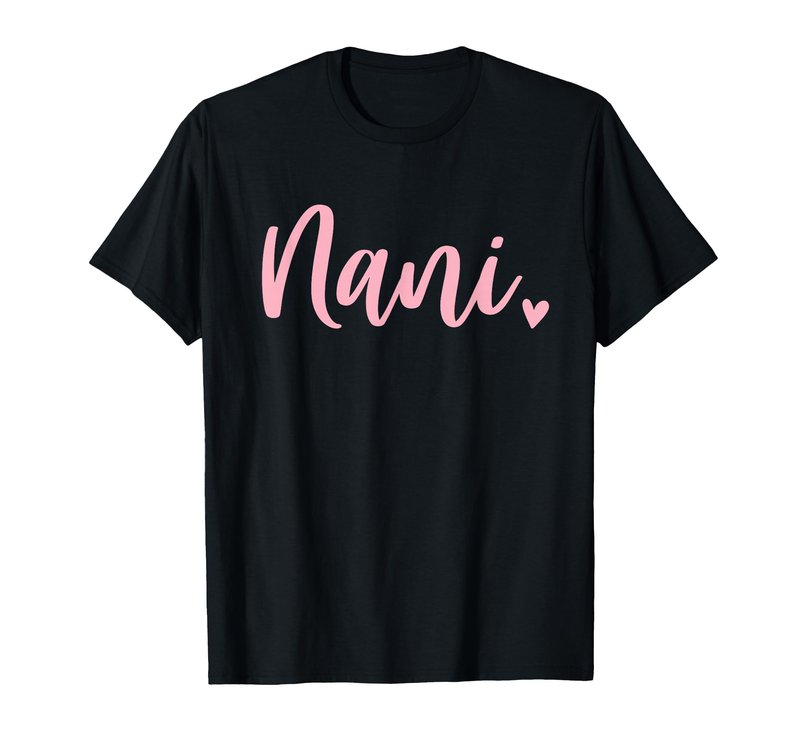 Nani Cute Heart Grandma Womens Pink T-Shirt