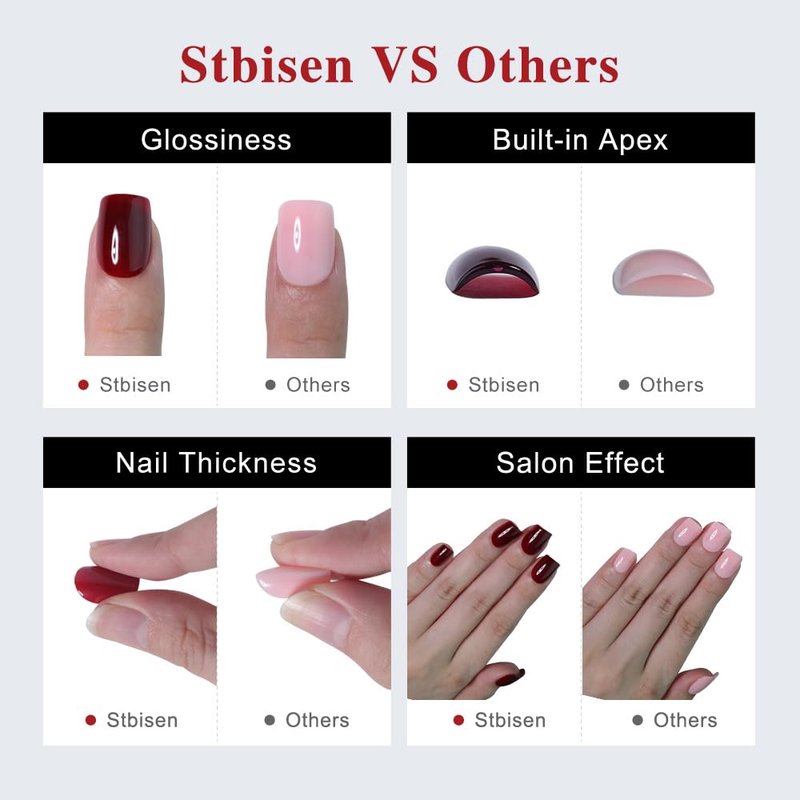 Dark Blue Press On Nails - Short Cat Eye Fake Nails with Color-Shifting Glow | 30 Nail Kit, Reusable, 15 Sizes, Thick Glue