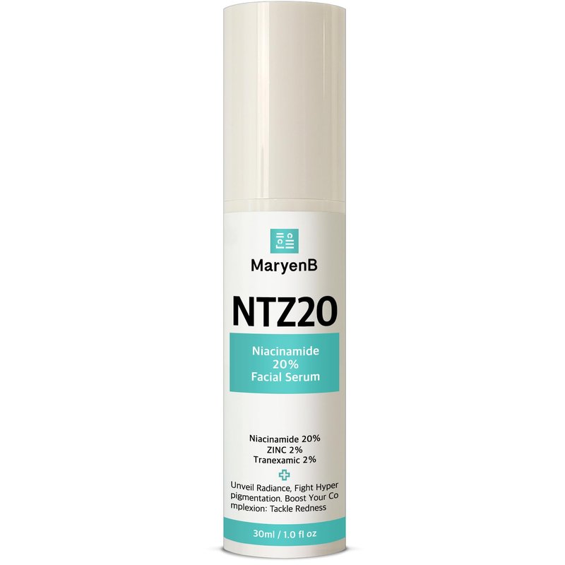 20% Niacinamide + 2% Tranexamic Acid + Zinc PCA Face Serum for Uneven Tone, Pores & Blemish-Prone Skin, Hydrating Facial Serum with Aloe, Green Tea, Hyaluronic Acid, 1 Fl Oz (30ml)