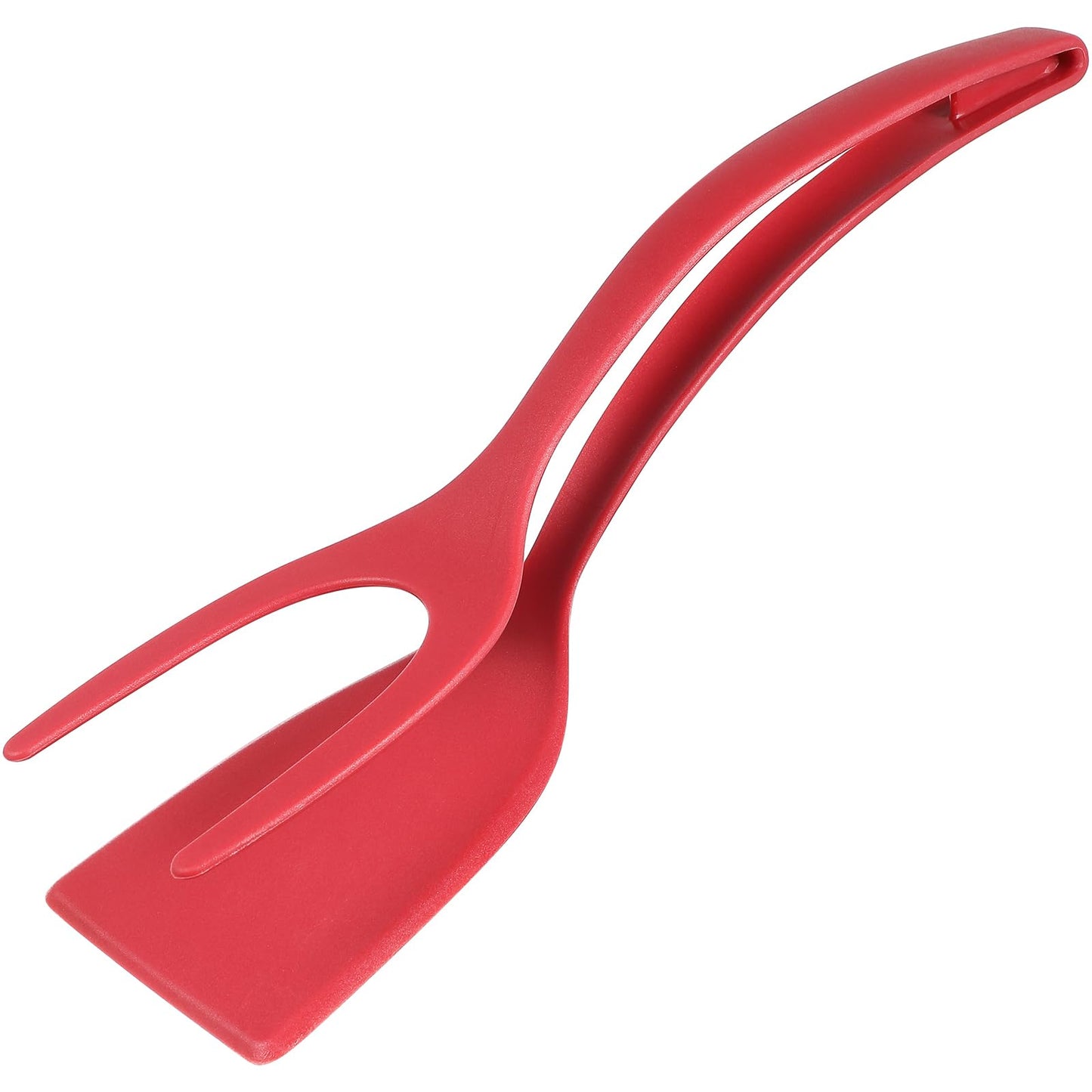 Hemoton 2 in 1 Egg Spatula and Tongs,Flipper Spatula for Bread Fish Toast Pancakes Omelettes and Fried Eggs,Non-Stick Silicone Kitchen Tool for Cooking Flipping and Gripping