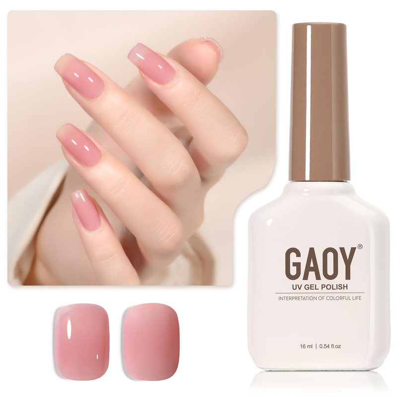 Sheer Maroon Gel Nail Polish - 16ml Translucent Burgundy UV Cure for DIY Nail Art