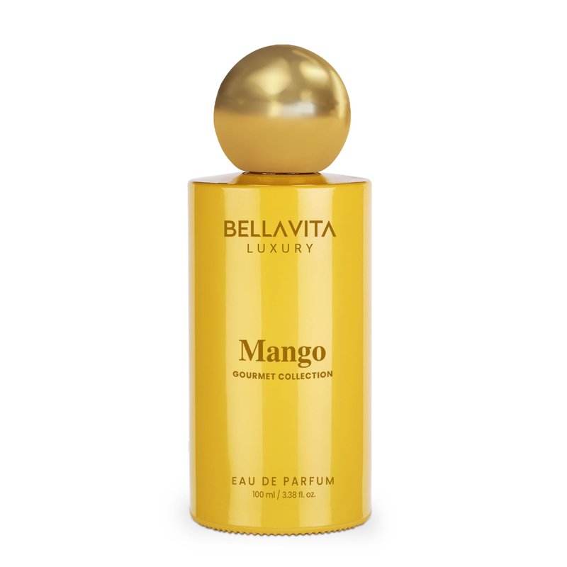 Bellavita Luxury Mango Eau de Parfum | 100 ml (3.4 fl.oz.) | Perfume for Men and Women | Gourmet, Mango, Ylang, and Siam Benzoin Notes | Long Lasting Unisex Fragrance