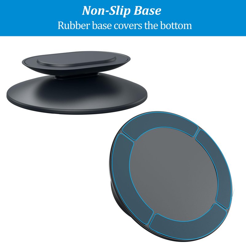 PlusAcc Stand for Show 11 & Show 8 (2025 Release) & for iPhone Models - Adjustable Tilt Holder, Table Display Stand Desktop Base Accessories Compatible with iPhone 12, Non-Slip Base (Graphite)