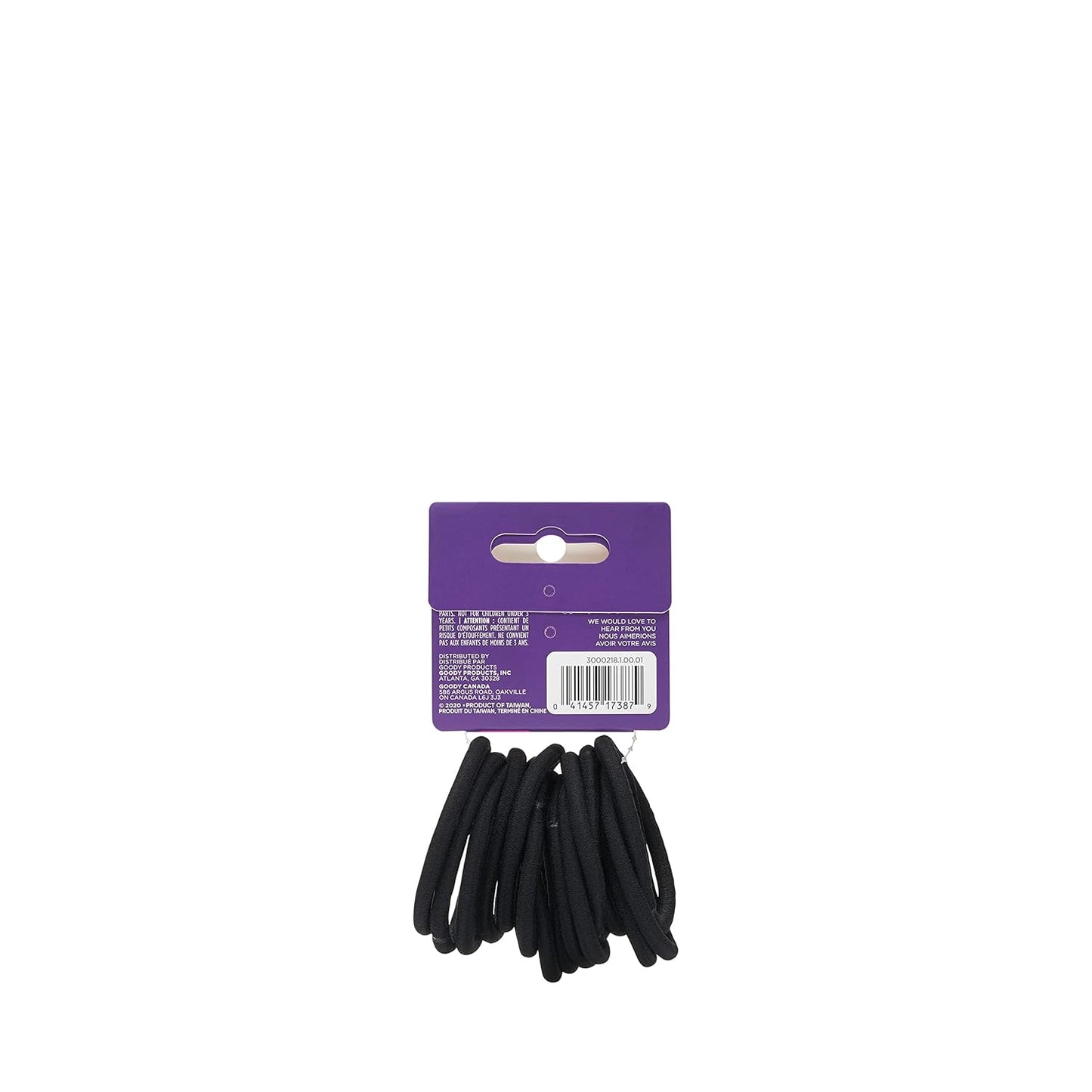 Super Stretch Thick Black Hair Elastics - 15 Count for All Hair Types
