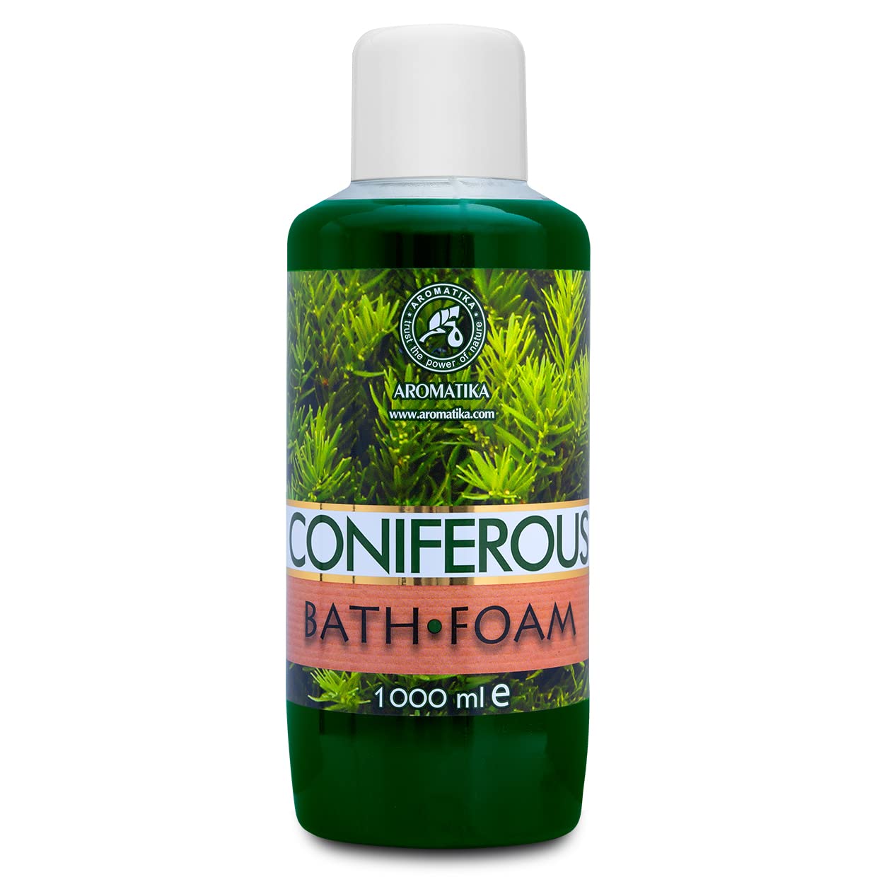 Bath Foam Coniferous 34 oz - Bubble Bath with Swiss Pine Essential Oil for Bath Soak - Relaxing Bath - Aromatherapy Foaming Bath - Coniferous Bath - Good Sleep - Bathing - Body Care - Wellness