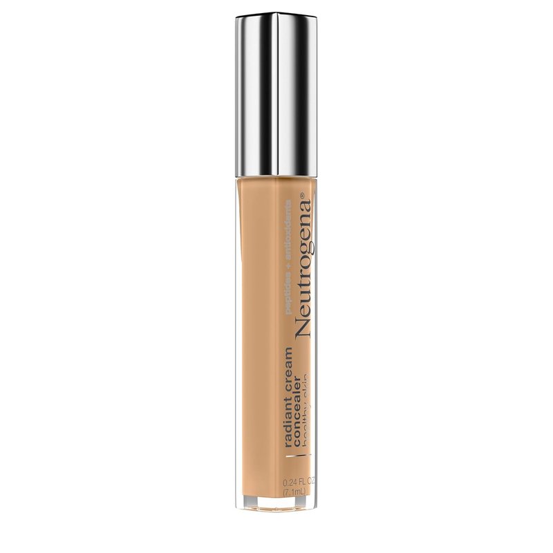 Neutrogena Healthy Skin Concealer - Radiant Brightening Cream with Peptides & Vitamin E | Hazelnut Medium 01, 0.24 oz