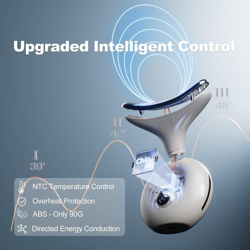 7 in 1 Face Massager Tool, Red Light Therapy for Face and Neck,Portable Face Lift Device, Neck Massager for Double Chin Reducer
