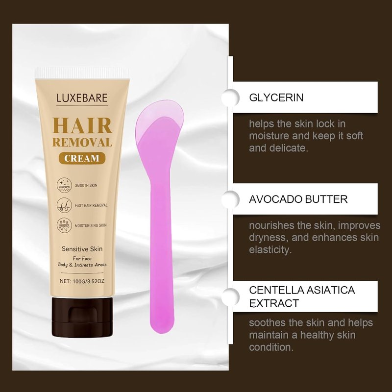 Regine Switzerland Hair Removal Cream - Sensitive Skin Formula for Face, Body & Bikini Area | Fragrance-Free, 100g