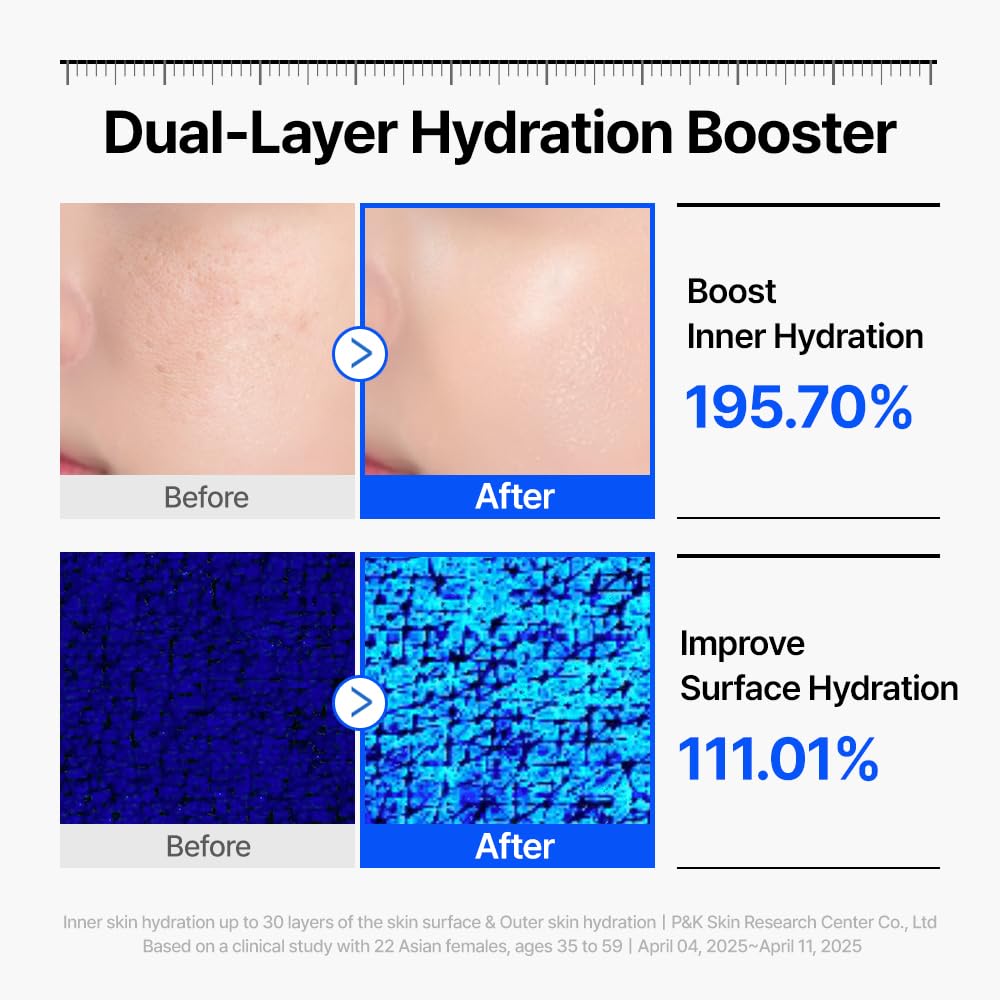 WELLAGE Real Hyaluronic Blue Ampoule 100, Korean Serum, Fragrance Free Hyaluronic Acid Ampoule with Panthenol, Wild yam, Centella for Sensitive Dry Skin Moisturizer 2.54 fl.oz