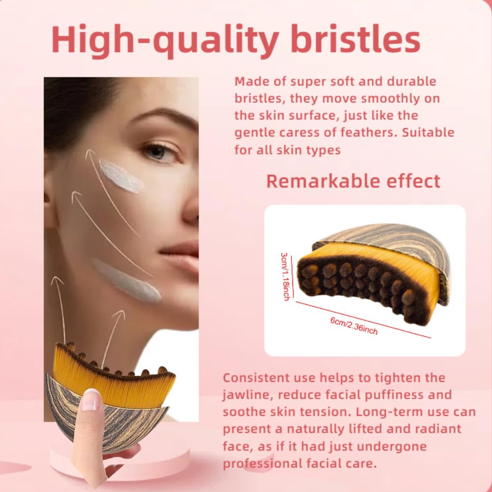1/2 PCS Lymphatic Contour Face Brush for Sculpting – Anti-Puffiness, Detox & Lift, Improves Skin Glow & Absorption(1 Pcs Contour Face Brush)