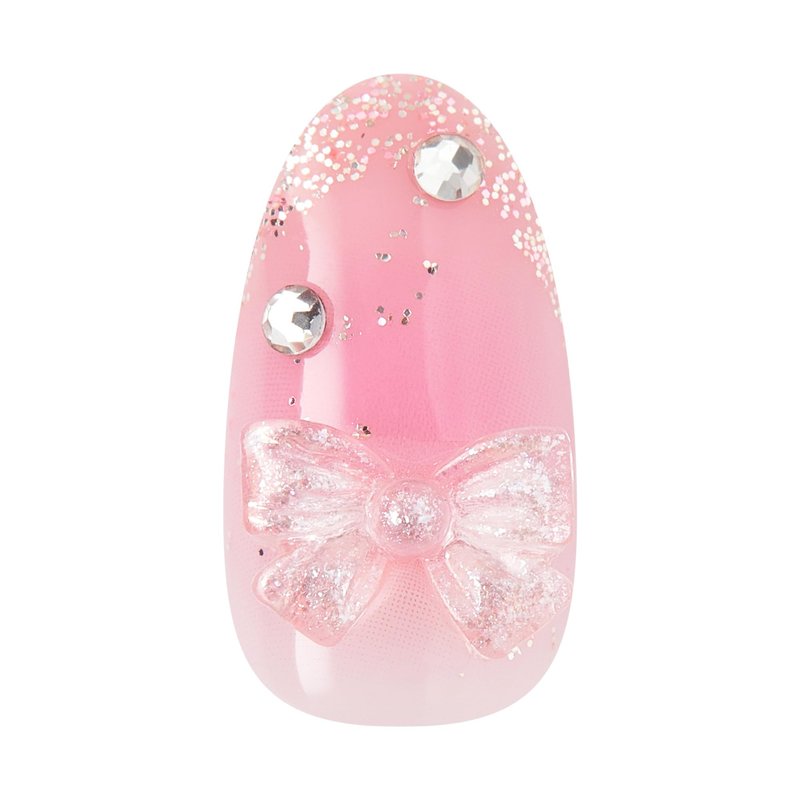 Kiss Impress No Glue Mani Press On Nails, Design, 'Venus', Pink, Medium Size, Almond Shape, Includes 30 Nails, Prep Pad, Instructions Sheet, 1 Manicure Stick, 1 Mini File