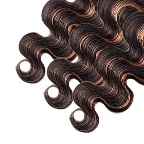 28 30 32 Inch Highlight Human Hair Bundles P1B30 Body Wave Bundles Niegmeag Hair Grade 8A Brazilian Virgin Remy Hair Extensions Double Weft Real P1B30 Hair Weave