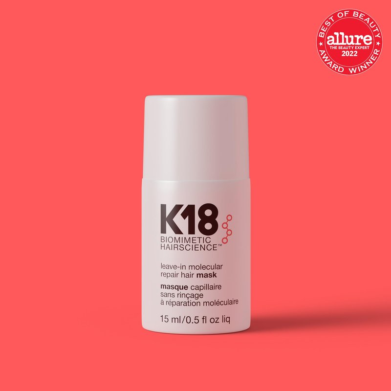 K18 Leave-In Molecular Repair Hair Mask - Peptide Hair Treatment Mask for Bleach, Color, Chemical + Heat Damaged Strands - Immediate + Lasting Damage Reversal in 4 Minutes (0.5 Fl oz)