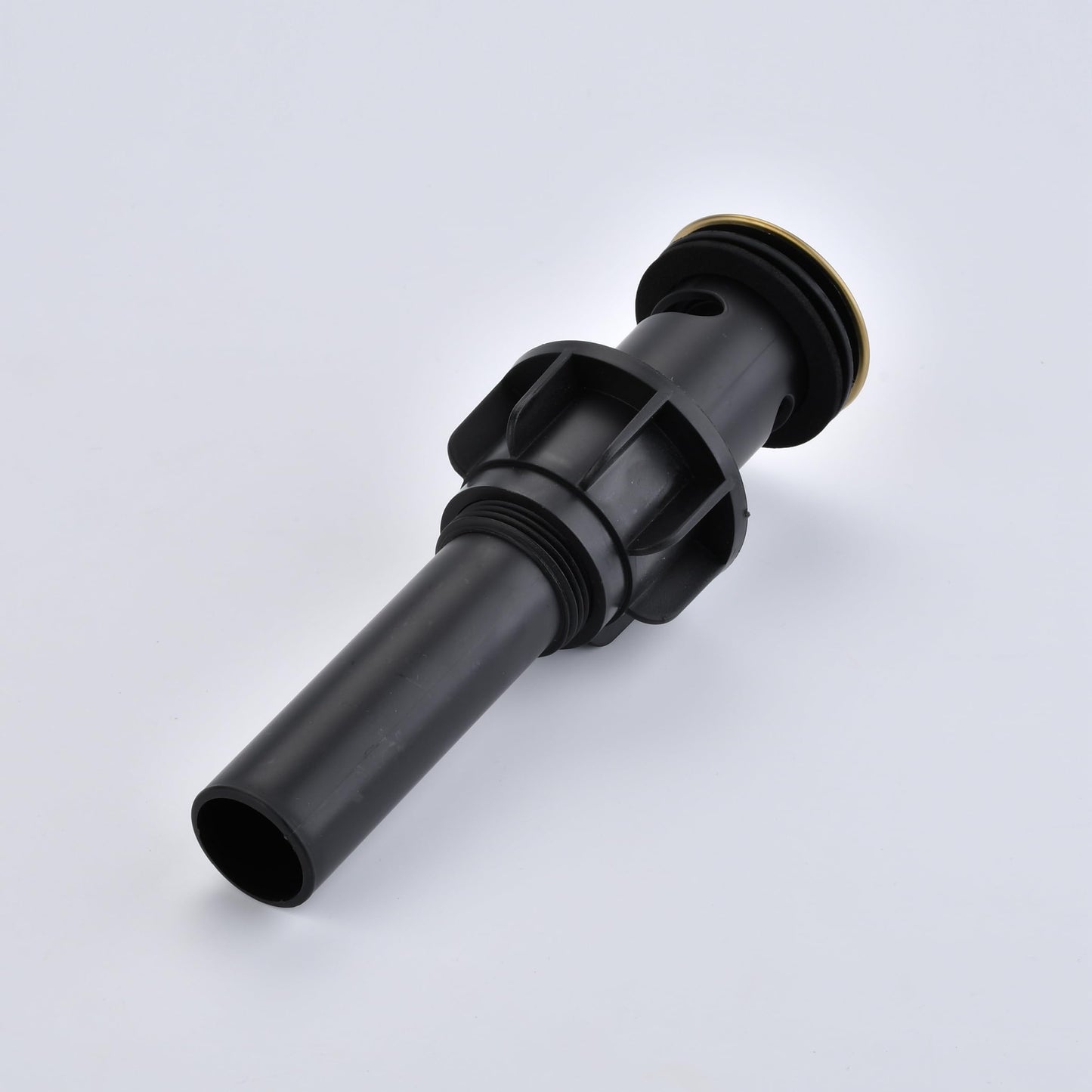 Brushed Gold Bathroom Pop-Up Push-Type Sink Drain Assembly - Vessel Vanity Sink Stopper with Overflow & Strainer, for Faucets