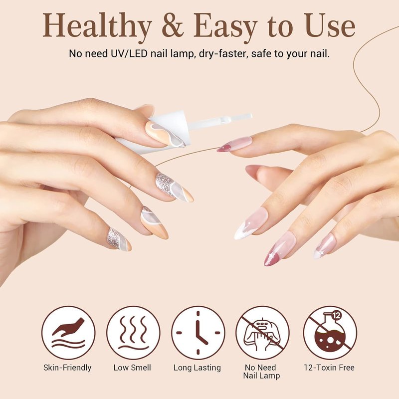 AzureBeauty Dip Powder Liquid Set 15ml/0.5oz 8 Pcs Dipping Base Activator and Top Coat Brush Saver Nail File Necessary Tools for Dip Kit No Lamp Needed
