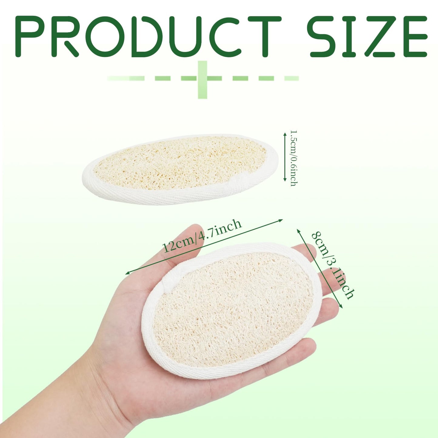 UCEHIPAW 54 Pcs Exfoliating Loofah Pad Bulk Natural Scrubber Luffa Brush Close to Skin Body Scrubber Shower Loofah Sponge Pad for Men Women Spa Bath