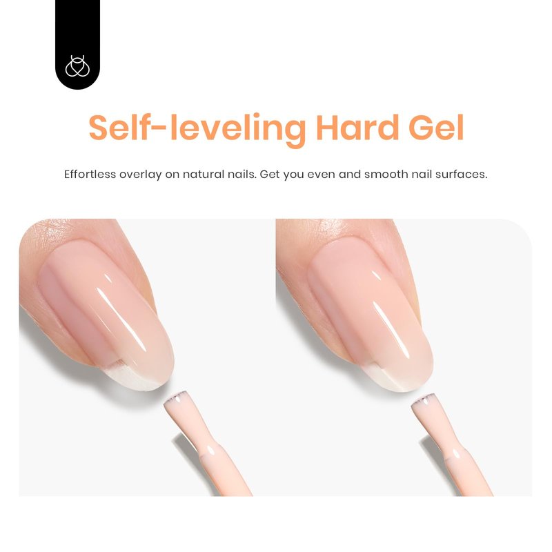 Beetles Builder Gel for Nails Building Apex Strengthening Extension for Beginner DIY Salon at Home,Jelly Nude Builder Gels,UV LED Lamp Need