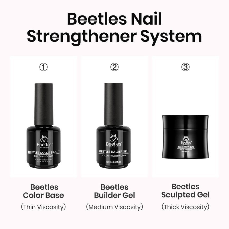 Beetles Hard Gel, Ivory Veil 1 oz 9 in 1 Nail Extension,Sculpting,Building Instant Apex for Salon Professionals,Jelly White Builder Nails Gel,UV & LED Lamp Needed
