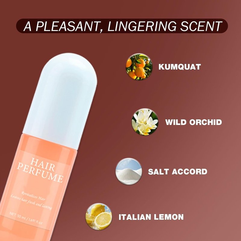 Lanthome Hair Perfume for Women - Clean, Deodorizing & Patented Odor-Eliminating Technology Hair Spray & Body Mist - Freshen Hair, Body & Pillows - Woody Aquatic Scent - 50mL