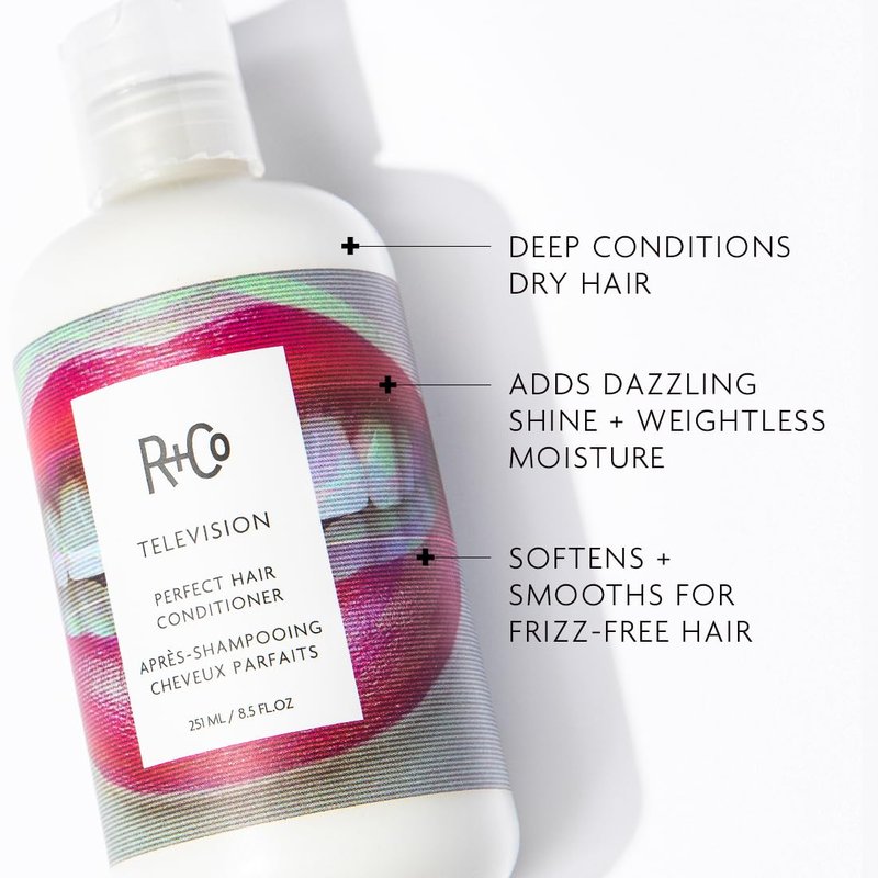 R+Co TELEVISION Perfect Hair Conditioner - Hydrating & Smoothing Formula for All Hair Types | Adds Shine & Softness