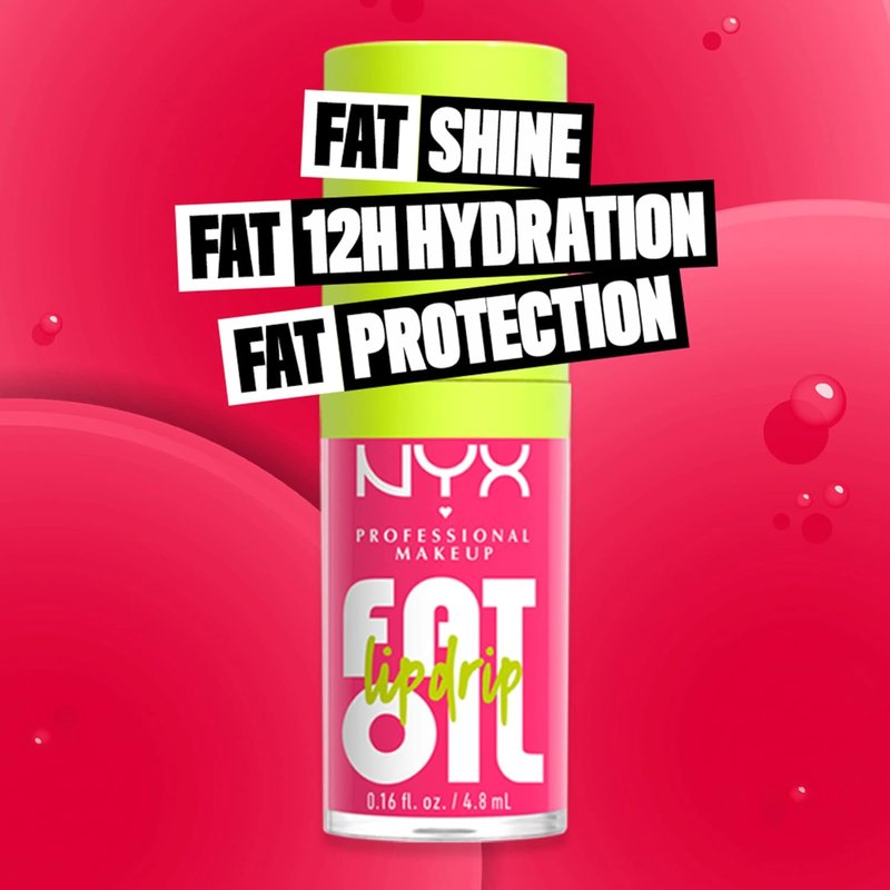 NYX Fat Oil Lip Drip - Moisturizing Vegan Tinted Lip Gloss for 12 HR Hydration | Missed Call (Sheer Pink)