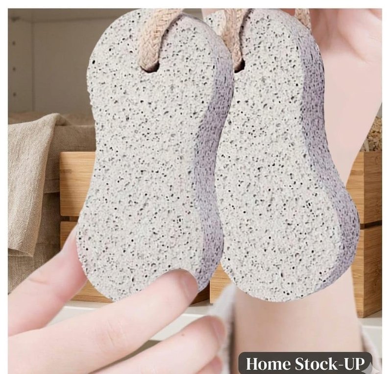 Pumice Stone Pack of 2 Natural Volcanic Stones for Gentle Exfoliation, Callus and Dead Skin Removal, Safe for Feet and Hands