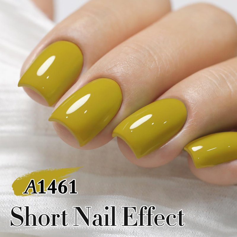 Double Rhythm 15ML Gel Polish Pure Sheer Same Color Same Bottle Soak Off Gel Polish Art Manicure Salon DIY at Home Gifts for Girls Women (Avocado Green-A1461)
